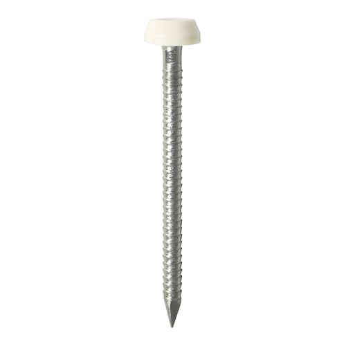 Polymer Headed Pin - White 30mm Box 250 PP30W - Image 1