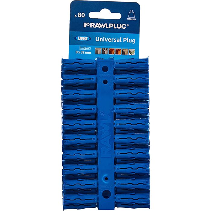Rawlplug 68560 Rawlplug Blue Uno Plug (card 80) - Image 1