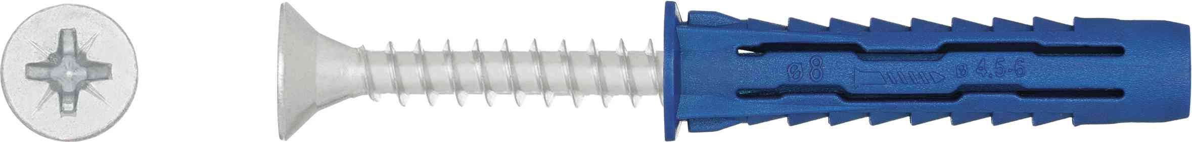Rawlplug 10mm Universal Nylon Plug and Screw R-S1-4ALL-10+/8 - Image 1