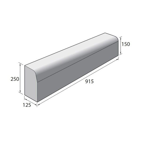 Standard Dropper Kerb HB2 To BN3 914mm Left - Image 1