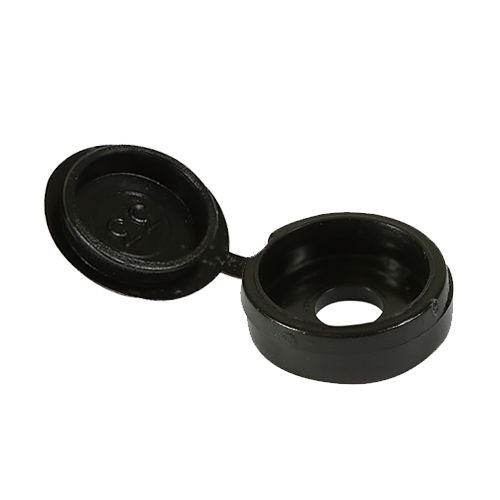 Small Hinged Cover Caps Black Bag 100 - Image 1