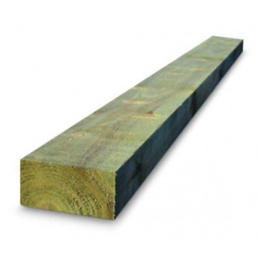 Green Treated Softwood Sleeper 120 X 240 X 2400mm - Image 1