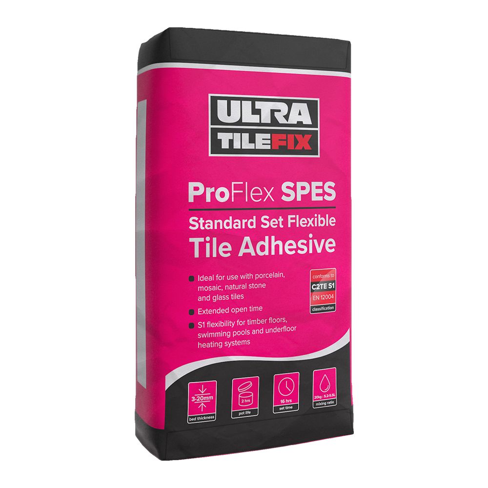 Pro Flex Standard Tile Adhesive 20kg White - (Pink Bag) - Image 1