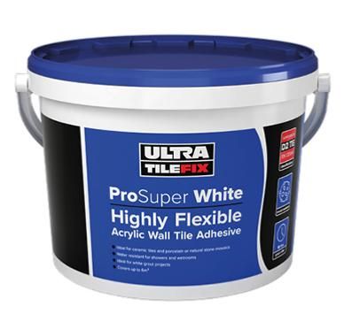 SuperWhite Highly Flexible Acrylic Wall Tile Adhesive 7.5kg - Image 1