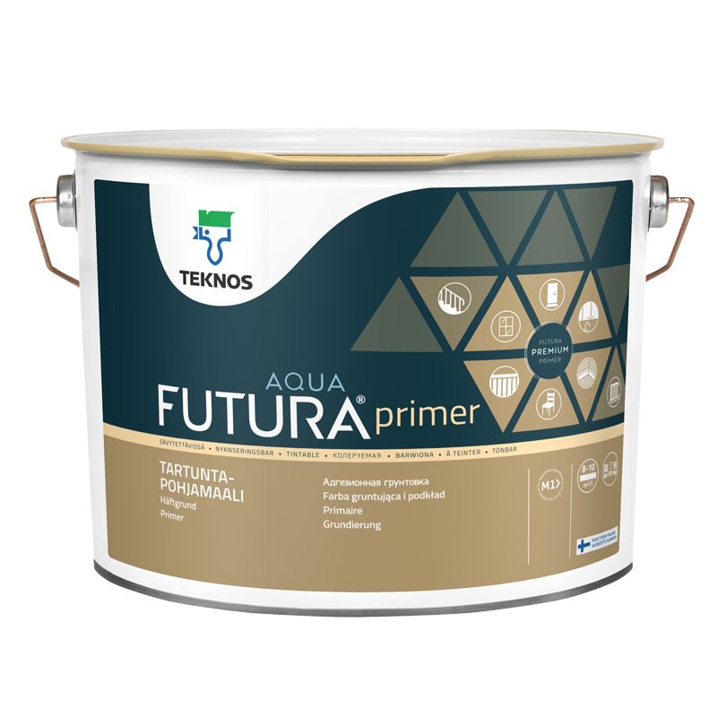 Teknos Futura Aqua Primer White Primer 0.9L - Image 1