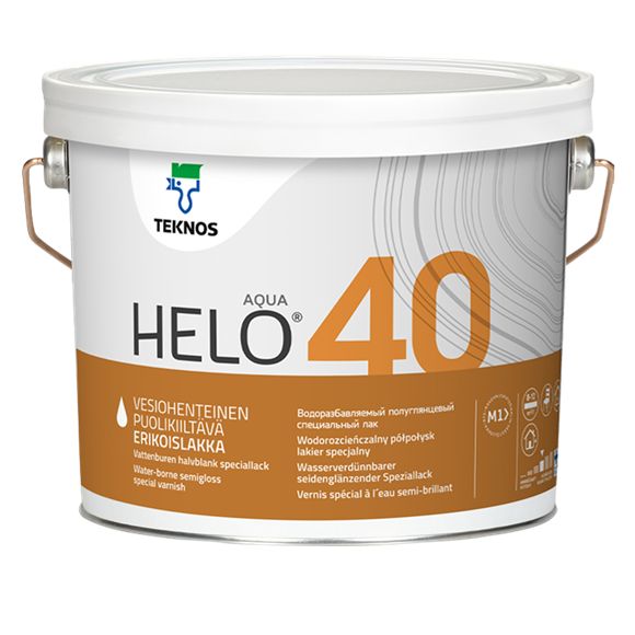 Teknos Helo Aqua 40 Special Clear Varnish 0.9L - Image 1