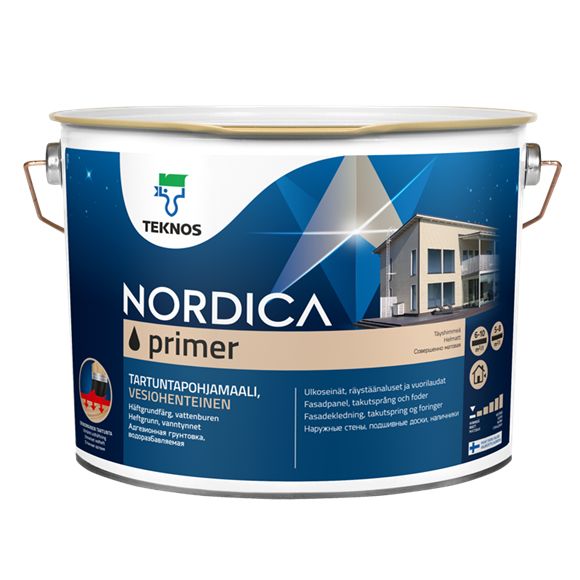 Teknos Nordica Primer Alkyd White Primer 2.7L - Image 1
