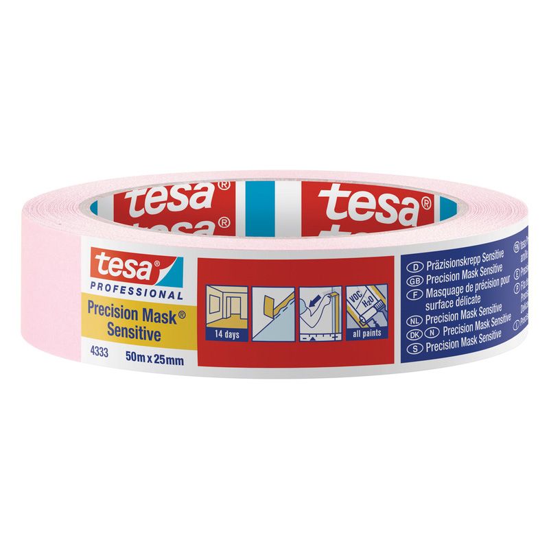 4333 Precision Masking Tape Sensitive 14 days 25mm x 50m - Image 1