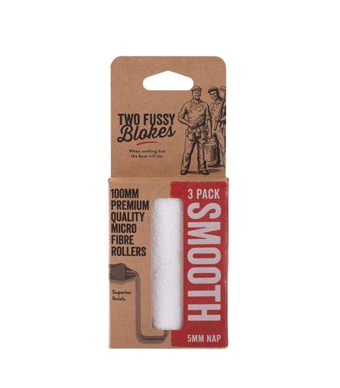 Two Fussy Roller Sleeves - 5mm Smooth Woodwork Finish (3 Pk) - Image 1