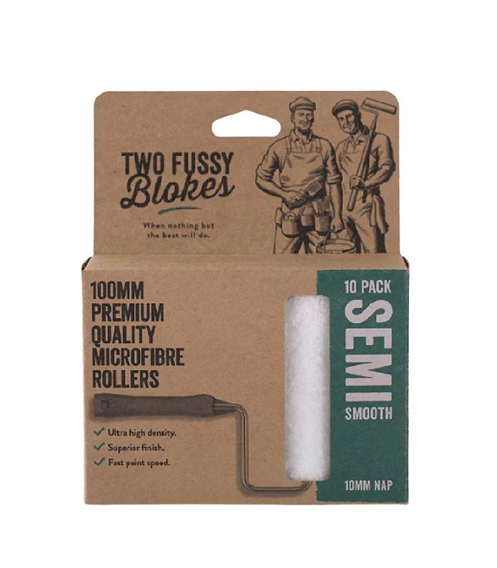 Two Fussy Roller Sleeves - 10mm Semi Smooth Finish (10 pack) - Image 1