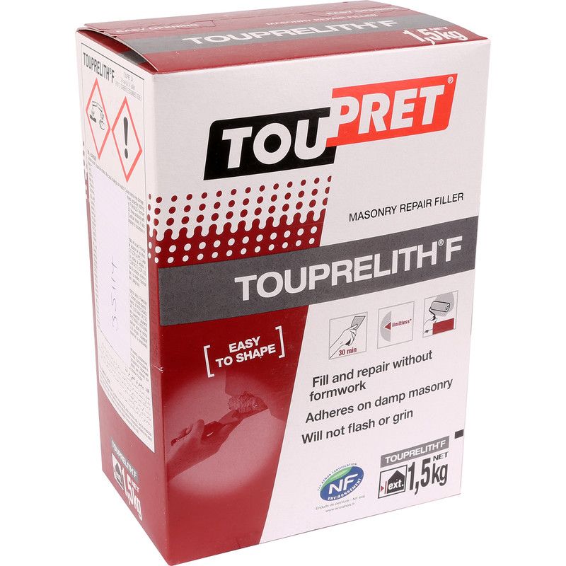 Toupret Touprelith F Exterior Masonry Repair Filler 1.5kg - Image 1