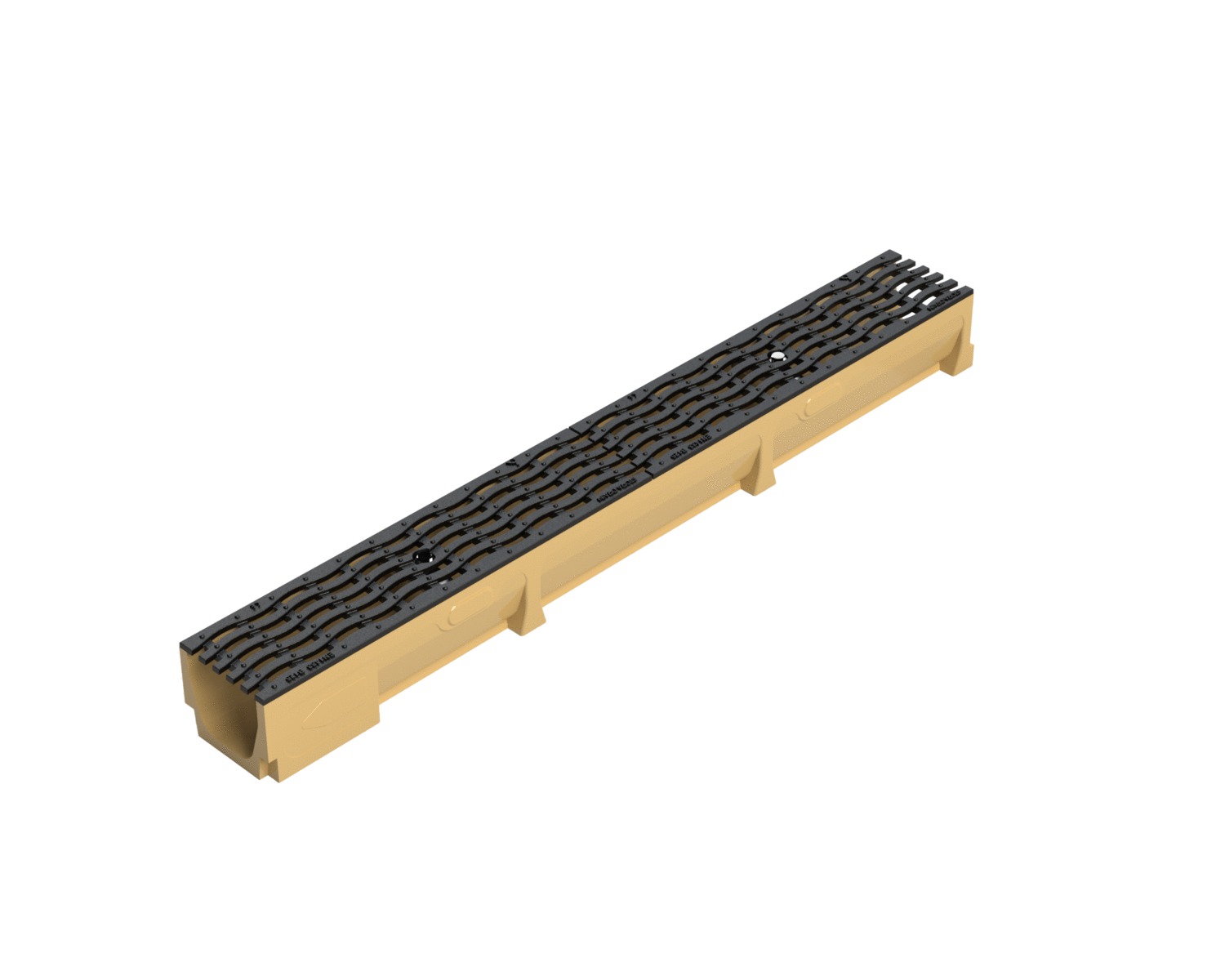 EJ 100mm wide. Stora Drain Self B125 Channel DI grating 60mm High 1m Long - Image 1