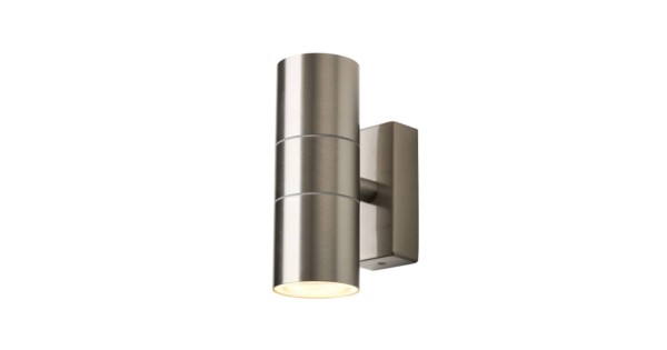 Forum Leto Up/Down Wall Light Stainless Steel - Image 1