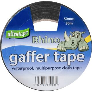 Heavy Duty Cloth Gaffer Tape Black 50mm x 50m