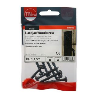 Blackjaz Woodscrews 5.0 x 40mm Bag  8 No 10112BJCP