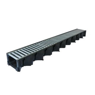 Aco Hexdrain 1000mm Plastic C/W Galv Grating