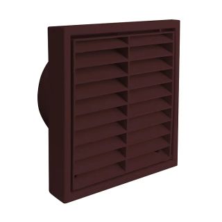 100mm Louvred Grille Rect Socket Brown