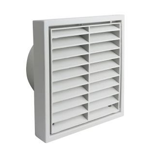 100mm Louvred Grille Rect Socket White