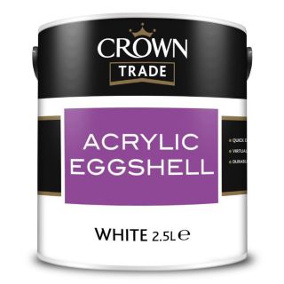 Crown Trade Acrylic Eggshell White 2.5L