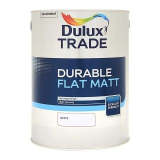 Dulux Trade Durable Flat Matt White 5L