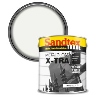 Sandtex Metal Gloss X-Tra White 2.5L