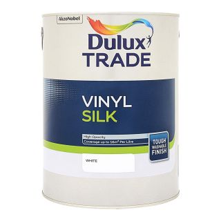 Dulux Trade Vinyl Silk White 5L