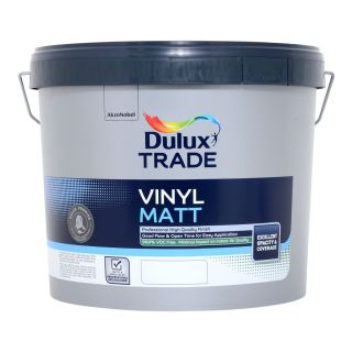 Dulux Trade Vinyl Matt Pure Brilliant White 10L