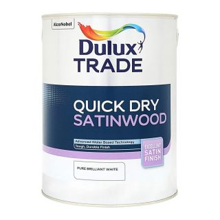 Dulux Trade Quick Dry Satinwood Pure Brilliant White 5L