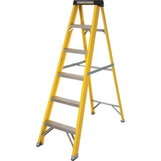 Youngman 6 Tread Fibreglass Heavy Duty Trade Stepladder