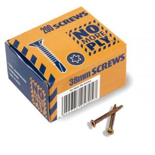 NoMorePly 38mm Screws 200 Per Box (5652)