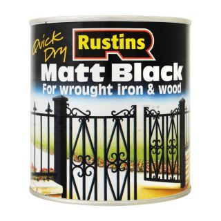 Rustins Black Matt 1Litre Quick Drying