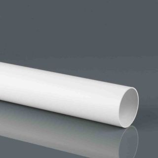 BR201A - 68mm X 2.5M P/E Round Downpipe - Arctic White