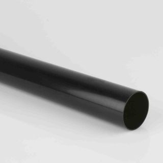 BR201B - 68mm X 2.5M P/E Round Downpipe - Black