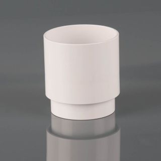 BR206A - 68mm Round D/Pipe Connector - Arctic White