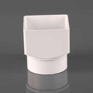 BR517A - 65mm Square To Round Adaptor - Arctic White