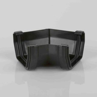 BR059B - 114mm Sq Gutter Angle 135 Deg - Black