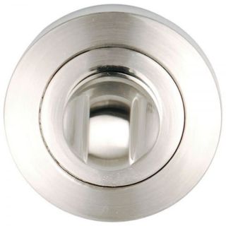 Satin Chrome Arc Bathroom Turn / Release