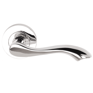 Polished Chrome Venus Lever On Round Rose - Screw Rose