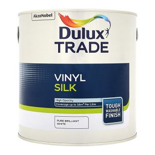 Dulux Trade Vinyl Silk Pure Brilliant White 2.5L