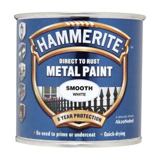 Hammerite Metal Paint Smooth White 250ml