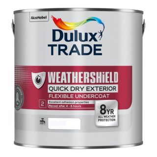 Dulux Trade Weathershield Quick Ext Undercoat PB White 1L