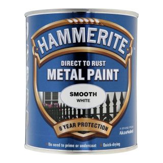 Hammerite Metal Paint Smooth White 750ml