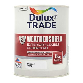 Dulux Trade Weathershield Exterior Undercoat Bril White 1L