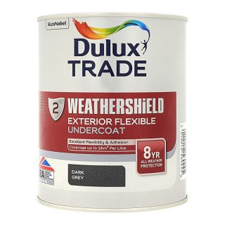 Dulux Trade Weathershield Exterior Undercoat Dark Grey 1L