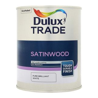 Dulux Trade Satinwood Pure Brilliant White 1L