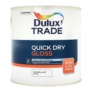 Dulux Trade Quick Dry Gloss Pure Brilliant White 2.5L