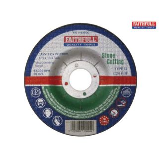 FAI/FULL DEP CENTRE CUT DISC 115X3.2X22 STONE.