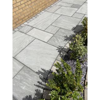 Indian Sandstone Calibrated - Kandla Grey Patio Pack |22mm| |15.25m²|