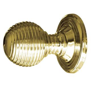 Frelan Reeded Cupboard Knob 22Mm Pc  Polished Brass