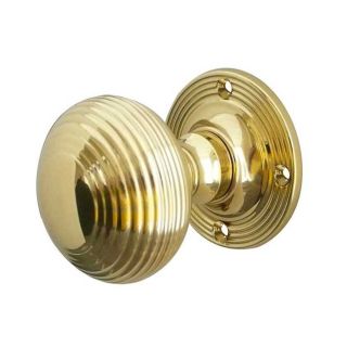 Frelan Reeded Beehive Victorian Mortice Door Knobs Jr6M Pb